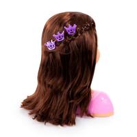 Topmodel Charlene styling hoofd met bruin haar - thumbnail