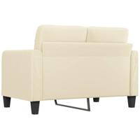 Tweezitsbank 120 cm kunstleer crmekleurig - thumbnail