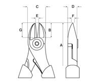 Bahco Zijsnijtang ERGO™ | met veiligheidsring | tweecomponentengreep | gefosfateerd | 180 mm - TAH2101G-180 - thumbnail