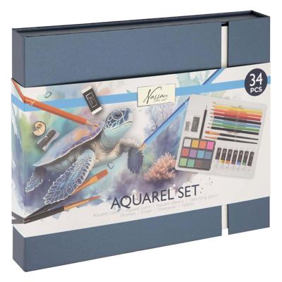 Creative Craft Group Aquarel art verf- en tekenset, 34dlg.
