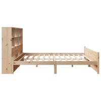 Bed met boekenkast zonder matras massief grenenhout 180x200 cm - thumbnail