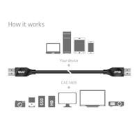 CLUB3D USB Type-A Gen2(10G) cable, 3A M/M 0.5m / 1.64 ft - thumbnail