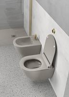 Ben Segno 2.0 hangtoilet met toiletbril Xtra glaze+ Free flush beton grijs - thumbnail