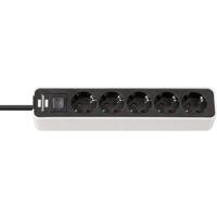 Brennenstuhl Ecolor stekkerdoos 5-voudig wit/zwart 1,5m H05VV-F 3G1,5 - 1153250020 - thumbnail