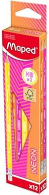 Grafietpotlood Maped Neon met gum pot à 72 stuks assorti Grafietpotlood Maped Neon met gum pot à 72 stuks assorti