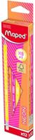 Grafietpotlood Maped Neon met gum pot à 72 stuks assorti - thumbnail