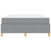 Boxspring bed Lichtgrijs en Wit en Lichtgrijs 160 x 200 cm Stof - thumbnail