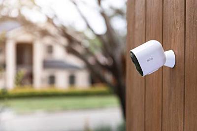 ARLO VMS5140-100EUS Ultra Smart Home 1 draadloze 4K HDR bewakingscamera & veiligheidsalarm, binnen/buiten, nachtzicht, 180 graden kijkhoek, WLAN, 2-weg audio, spotlight, bewegingsmelder, Ultra 4K, Wit