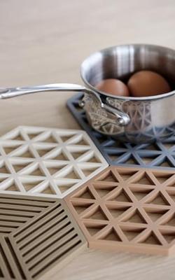 Zone - Hexagon - Onderzetter Dark Camel