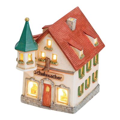 Wurm Lichthaus "Schuhmacher" van porselein, veelkleurig (B/H/D) 14x17x11cm