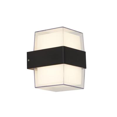 Searchlight Design muurlampFrosty Square antraciet - 25122-2BK