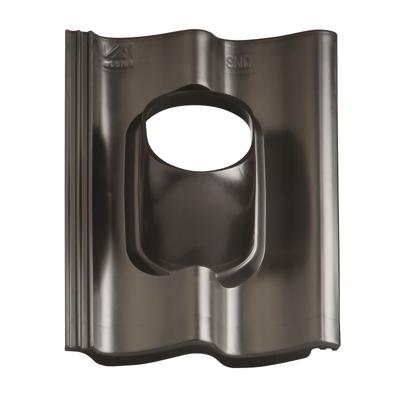 Dakdoorvoerpan zwart 131 snd.