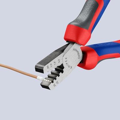 Knipex Krimptang voor adereindhulzen met meer-componentengrepen 145 mm - 9762145A