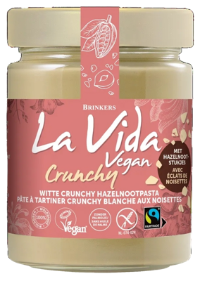 La Vida Vegan Witte Crunchy Hazelnootpasta
