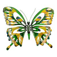 Groene Metalen Vlinder Wanddecoratie van Sarana, 420 gram - thumbnail
