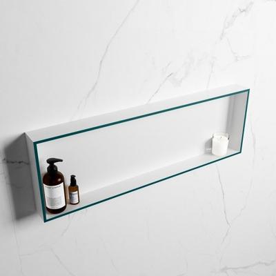 MONDIAZ EASY Nis 89,5x29,5cm in solid surface kleur Smag | Talc. 1 vak geschikt voor in- of opbouw