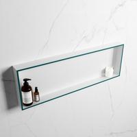 MONDIAZ EASY Nis 89,5x29,5cm in solid surface kleur Smag | Talc. 1 vak geschikt voor in- of opbouw - thumbnail