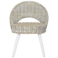 Fauteuil kubu rattan wit - thumbnail