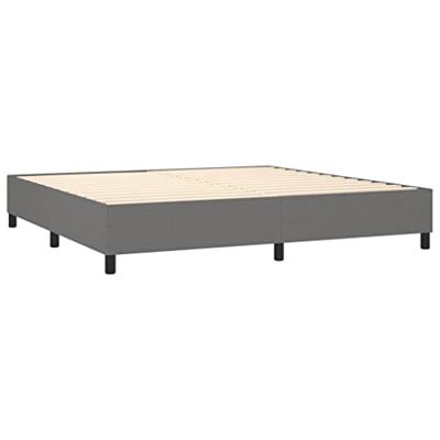 Boxspring met matras stof donkergrijs 200x200 cm