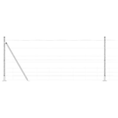 VidaXL Afrasteringspaal gegalvaniseerd 25 x 1 m staal
