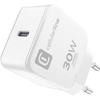 Cellularline USB-oplader 30 W USB-C USB PD Wit Thuis Snellader, USB Power Delivery (USB-PD) - thumbnail