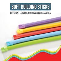 Clics Spaghetteez noodle flyer vliegtuig flexibele bouwstaafjes, 76dlg. - thumbnail