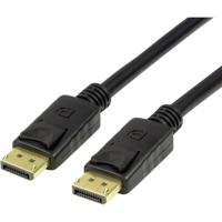 LogiLink CV0121 DisplayPort-kabel DisplayPort Aansluitkabel DisplayPort-stekker, DisplayPort-stekker 3.00 m Zwart - thumbnail