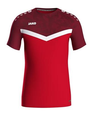 JAKO 6124 T-Shirt Iconic - Rood/Wijnrood - 4XL