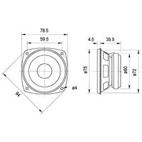 Visaton Vs-frs8/8 Hifi Full-range Luidspreker 8 cm (3.3") 8 Ohm - thumbnail