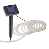 Solar lichtslang rope met los solarpaneel buiten ledstrip op zonne energie - thumbnail
