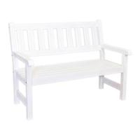 SenS-Line 2-zits Houten tuinbank Bordeaux 125 cm - wit - thumbnail