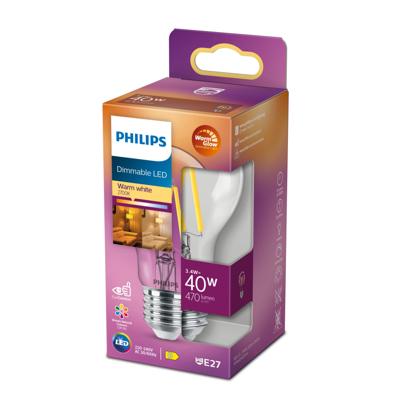 Philips LED 871951432375900 LED-lamp Energielabel D (A - G) E27 Peer 3.5 W = 40 W Warmwit (Ø x l) 60 mm x 104 mm 1 stuk(s) Philips LED 871951432375900 LED-lamp Energielabel D (A - G) E27 Peer 3.5 W = 40 W Warmwit (Ø x l) 60 mm x 104 mm 1 stuk(s)