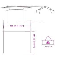 VidaXL Kampeerluifel waterdicht 360x294 cm blauw - thumbnail