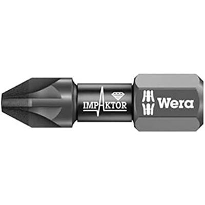 Wera 855/1 Impaktor DC Pozidriv Bit PZ2 x 25mm VE=10 - 05057621001 - thumbnail