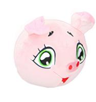Eddy Toys bal knuffelvarken junior 9 cm pluche roze - thumbnail