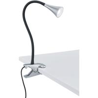 LED Klemlamp - Trion Vipa - 3W - Warm Wit 3000K - Glans Titaan - Kunststof - thumbnail