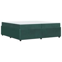 Bedframe met matras met matras Donkergroen 200 x 200 cm Fluweel - thumbnail