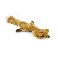 Flatino pluche hondenspeeltje vos bruin 30 cm - thumbnail