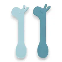 Done By Deer Lalee Siliconen Lepels Blauw 2 Stuks - thumbnail