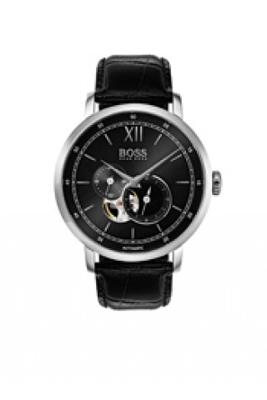 Horlogeband Hugo Boss HB-308-1-14-3002 / HB659302800 Leder Zwart 22mm Horlogeband Hugo Boss HB-308-1-14-3002 / HB659302800 Leder Zwart 22mm