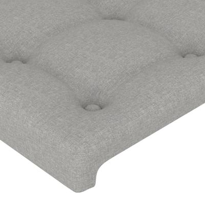 Hoofdbord LED 80x5x78/88 cm stof lichtgrijs