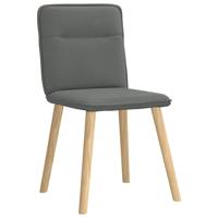 Eetkamerstoelen 4 st stof donkergrijs - thumbnail