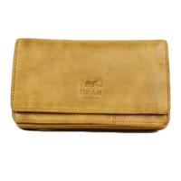 Bear Design Dames Portemonnee met Overslag Cow Lavato Oker Geel - thumbnail
