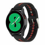 Dot Pattern bandje - Zwart met rood - Samsung Galaxy Watch - 46mm / Samsung Gear S3 - thumbnail