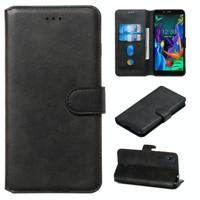 Voor LG K20 (2019) Classic Calf Texture Horizontal Flip PU Leather Case met Holder & Card Slots & Wallet(Black) - thumbnail