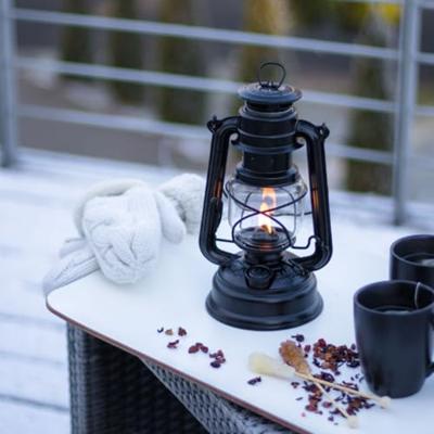 Feuerhand Stormlamp 276 Olielamp Mat Zwart