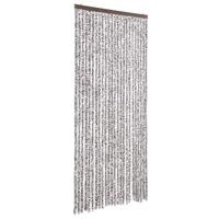 Vliegengordijn 100x220 cm chenille bruin en beige - thumbnail
