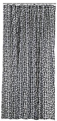 HEMA Douchegordijn 180x200cm Textiel Zwart/wit (zwart/wit)