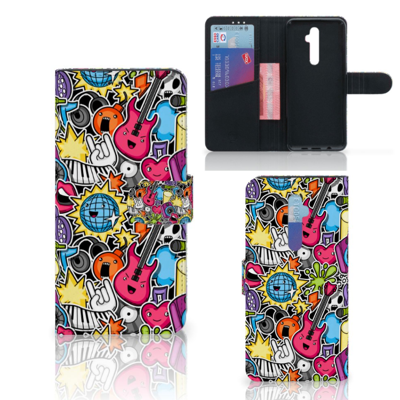 OPPO Reno 2Z Wallet Case met Pasjes Punk Rock OPPO Reno 2Z Wallet Case met Pasjes Punk Rock