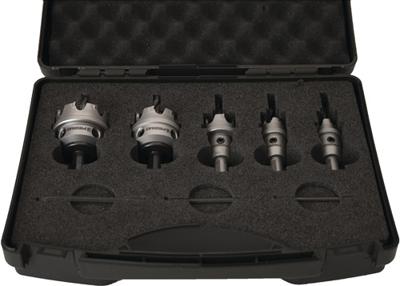 Promat/Tecwerk Gatenzagenset | 8-delig 16 - 40 mm | snijdiepte 4 mm met HM-inzetstukken - 4000800100